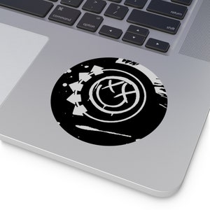 Blink-182 Black Round Vinyl Stickers