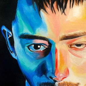 Thom Yorke Portrait -acrylic painting- Art Print - Radiohead - Music Print - Music Art - 90s Print - Painted- Poster print