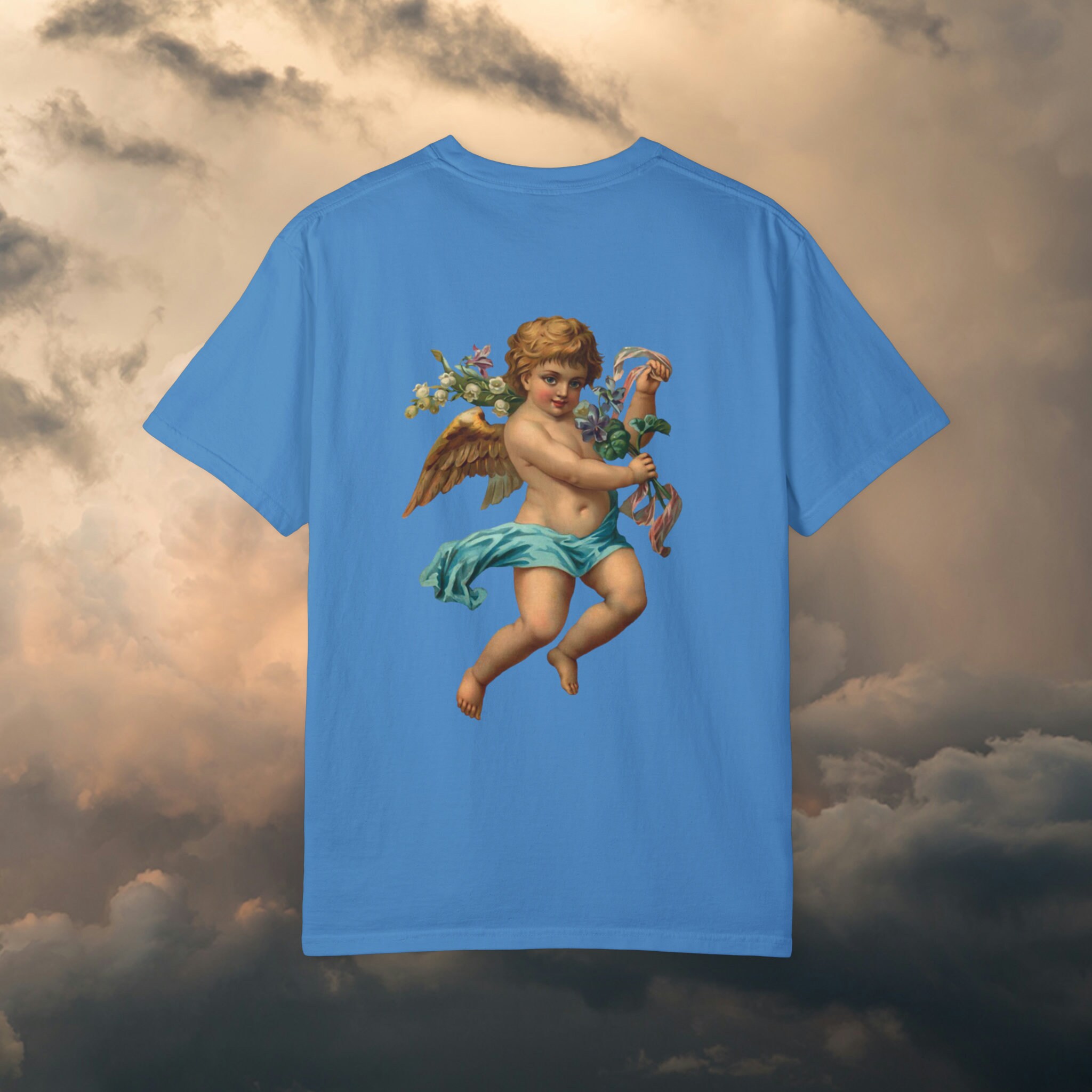 Cherub Baby Angel Garment-dyed T-shirt - Etsy