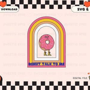 Arquivos digitais SVG, PNG Donut Talk To Me - Download instantâneo introvertido