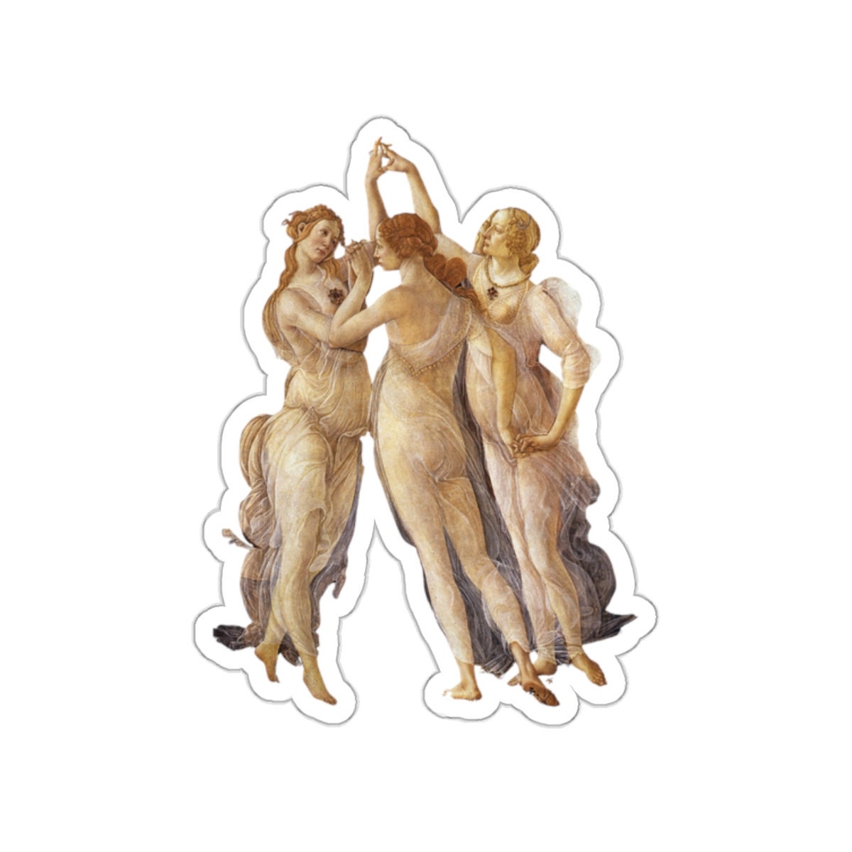 Primavera Botticelli Three Graces Renaissance Sticker