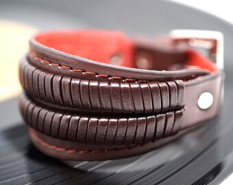 Leather bracelet, leather bracelet for women and men, adjustable