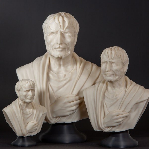 Seneca the younger -  Stoic Philosopher; 3D-printed Bust, Bookshelf decor, Teacher gift