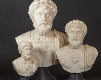 Marcus Aurelius, roman emperor and stoic philosopher - 3D printed bust, Stoic Art, aesthetic desk decor