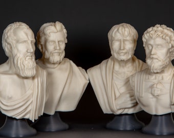 Stoic Philosopher Set - Marcus Aurelius, Seneca, Zeno of Citium, Epictetus