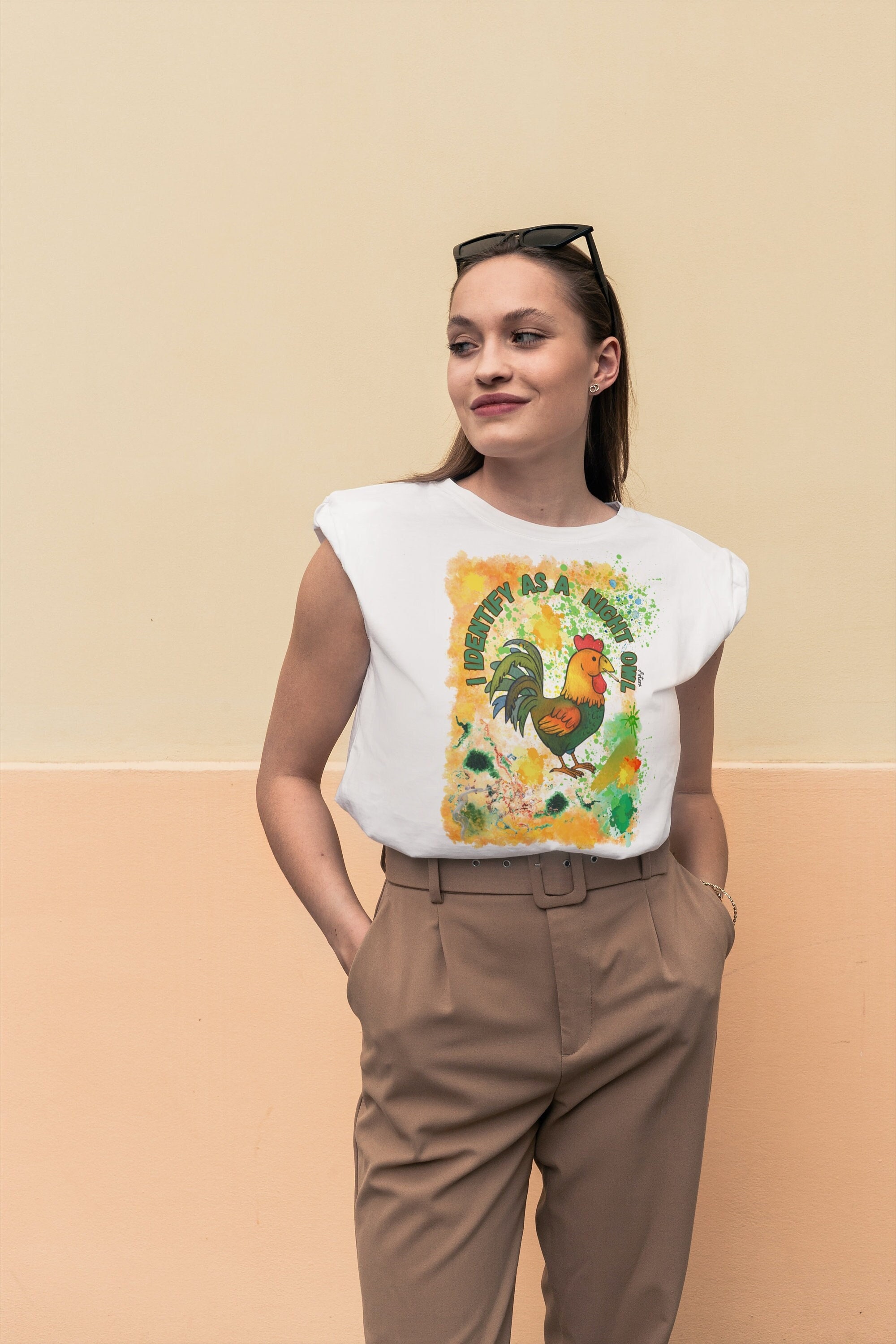 I Identify As A Night Owl Rooster Unisex T-shirt