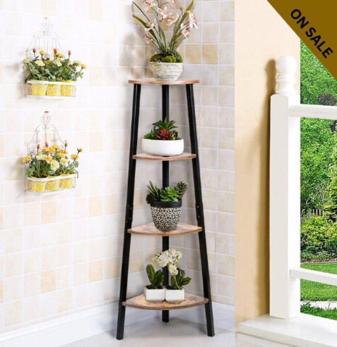 Corner Plant Stand Shelves Plant Stand Home Decor Stand Etsy