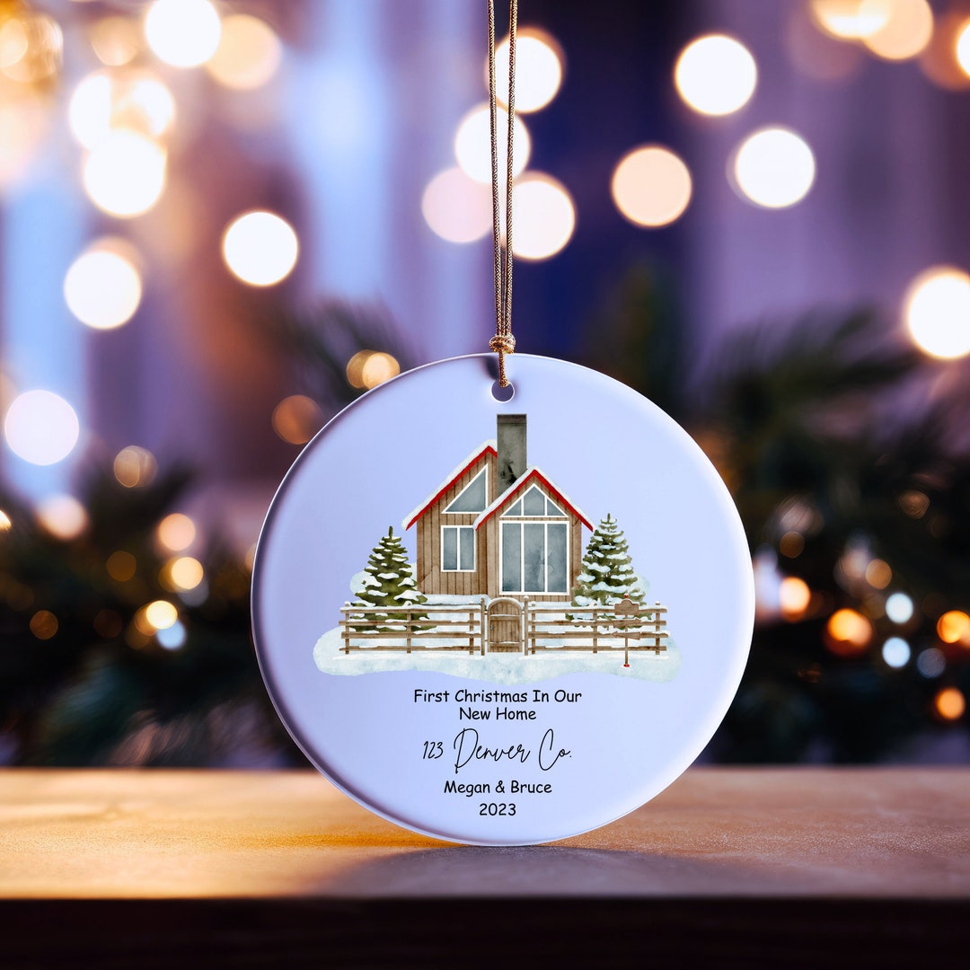 Personlaized First Home Christmas Ornaments, Custom Real Image of Your