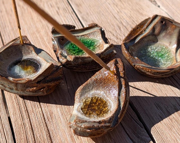 Made-to-Order CUSTOM Molten Sea Glass Incense Holder––