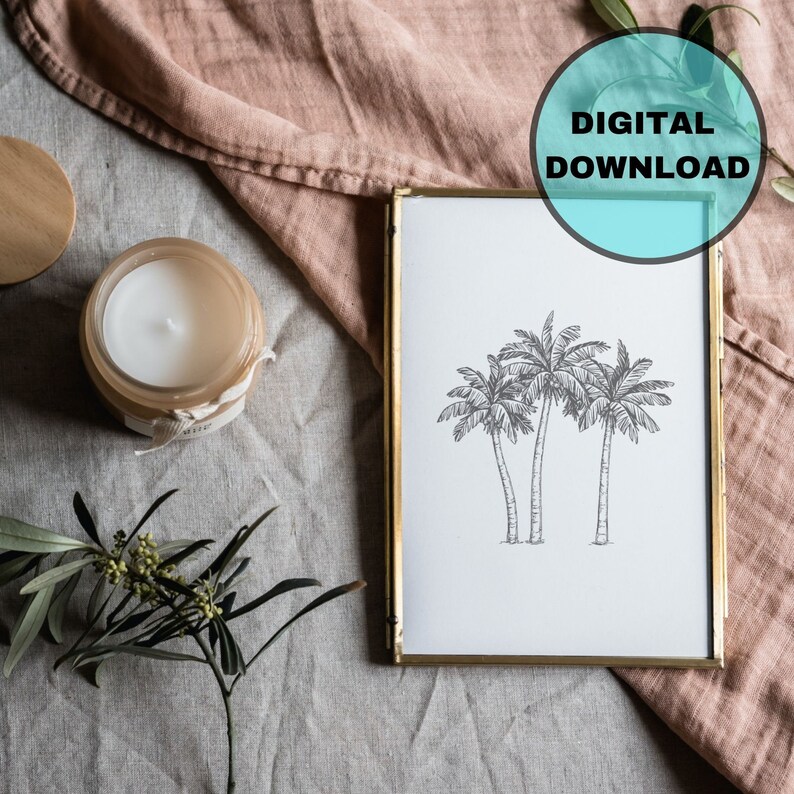 Banana Tree Wall Art Triple Banana Tree Vintage Banana Etsy