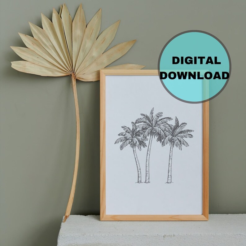 Banana Tree Wall Art Triple Banana Tree Vintage Banana Etsy