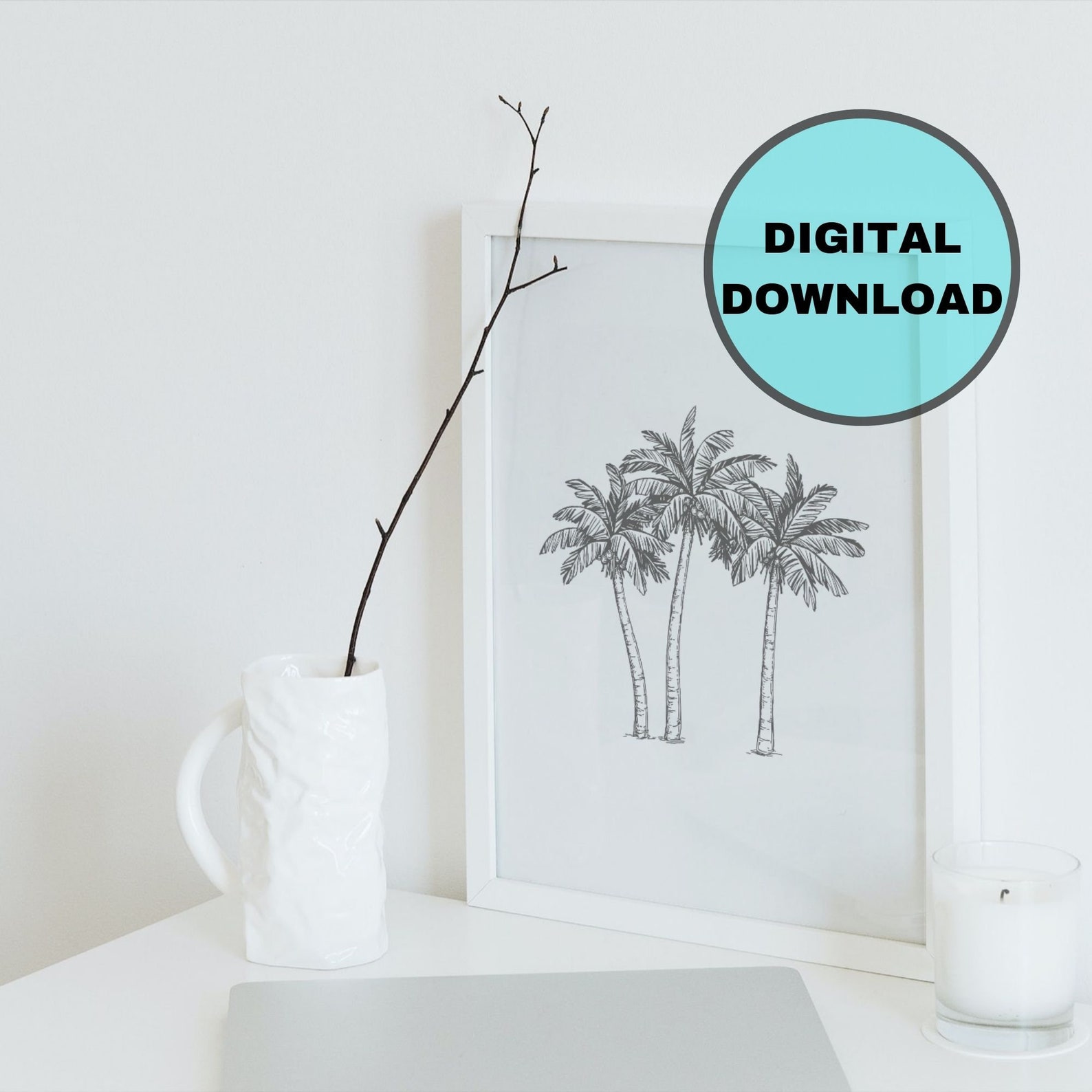 Banana Tree Wall Art Triple Banana Tree Vintage Banana Etsy