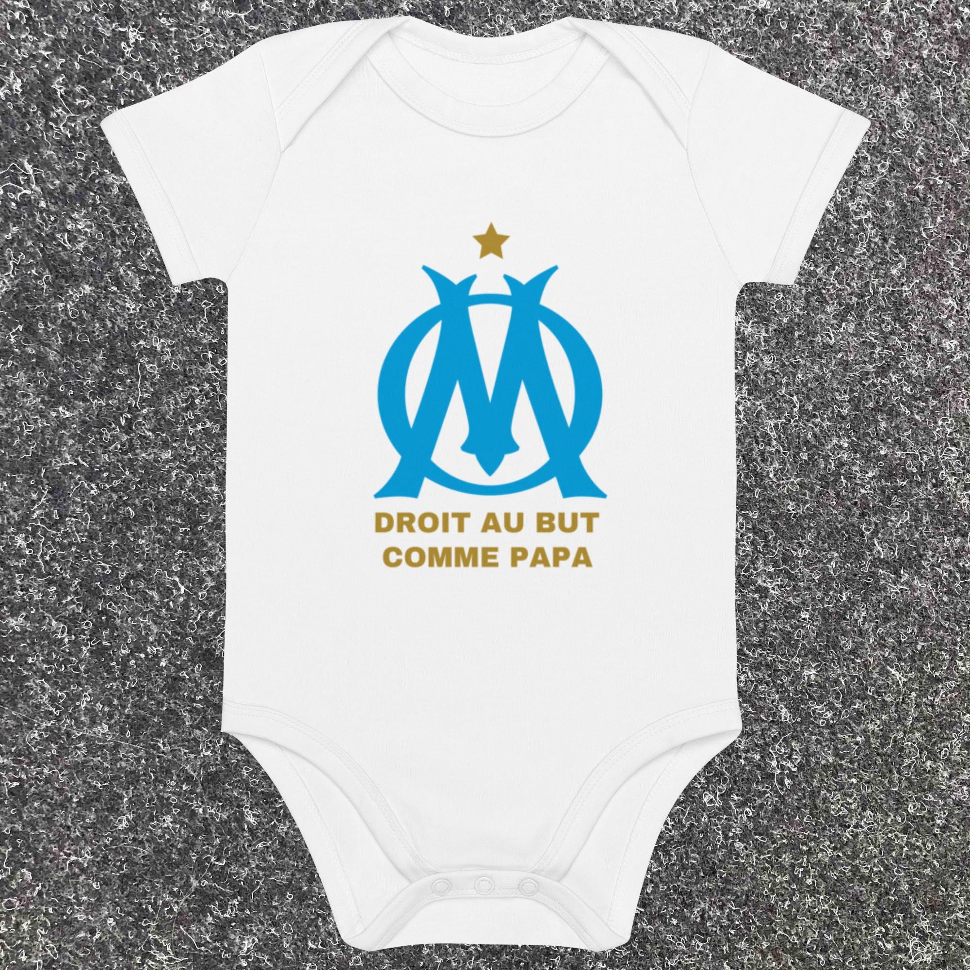 Body bebe Olympique de Marsella Directo a la porteria como papa En Algodon Organico Disponible en blanco negro y natural organico 3 tamanos Etsy Espana