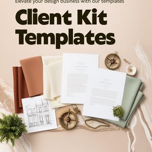 Interior Designer Client Kit Canva Templates | Welcome Guide Contract Questionnaire Proposal Portfolio | Design Studio Bundle