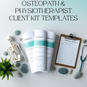 Osteopath Physiotherapist Client Kit Canva Templates | Welcome Guide Intake Form Consent Treatment Plan | Clinic Bundle Digital Download
