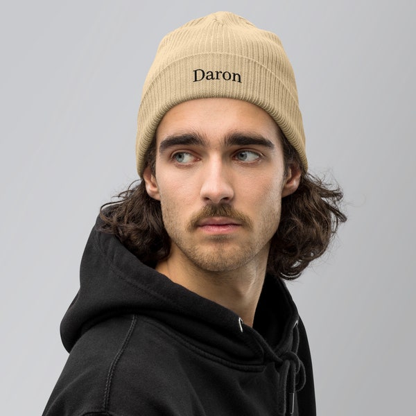 Bonnet Côtelé Brodé "Daron" pour Hommes/Papas | 4 Couleurs Disponibles