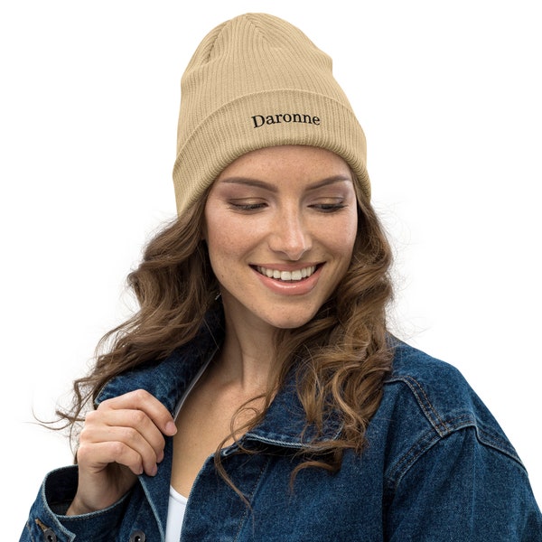 Bonnet Côtelé Brodé "Daronne" pour Femmes/Mamans | 4 Couleurs Disponibles