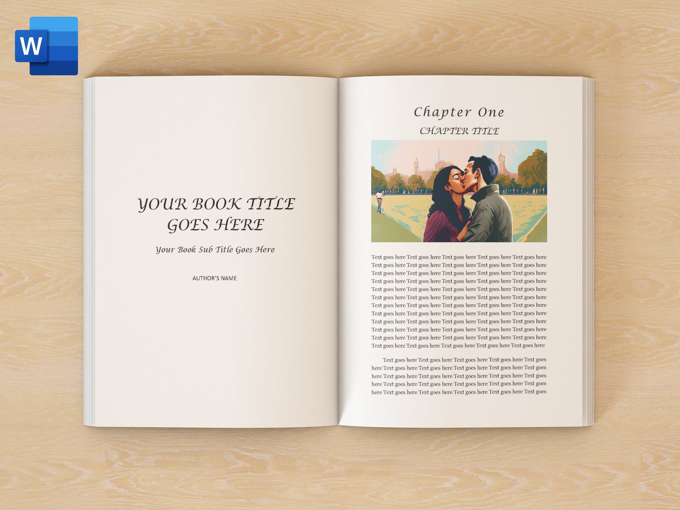 MS Word Romance Novel Book Templates X4 | 6x9 Interior Pages| KDP | Self Publishing