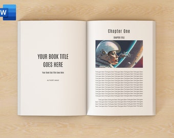 MS Word Science Fiction Novel Book Templates X4 | 6x9 Interior Pages| KDP | Self Publishing