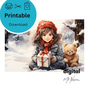 Cartoline di Natale, Cartolina di Buon Natale, Cartolina stampabile di Buon Natale, Auguri di Natale, Postale di Natale, Cartolina PNG