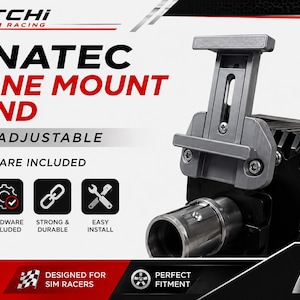 Fanatec CSL Elite スマートフォンマウント | 完全調整可能なシムレーシング用スマートフォンホルダー GT DD