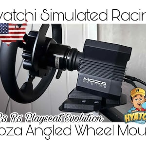 Moza R5 R9 Lenkrad, Lenkradadapter, Winkelhalterung, Spielsitz Evolution, SimRacing Geschenk.