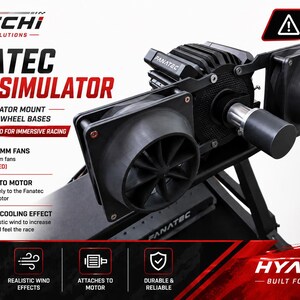 Fanatec Windsimulator-Halterung | 120-mm-Lüfterhalterung | CSL DD, GT, Pro & ClubSport DD | Lüfter nicht im Lieferumfang enthalten