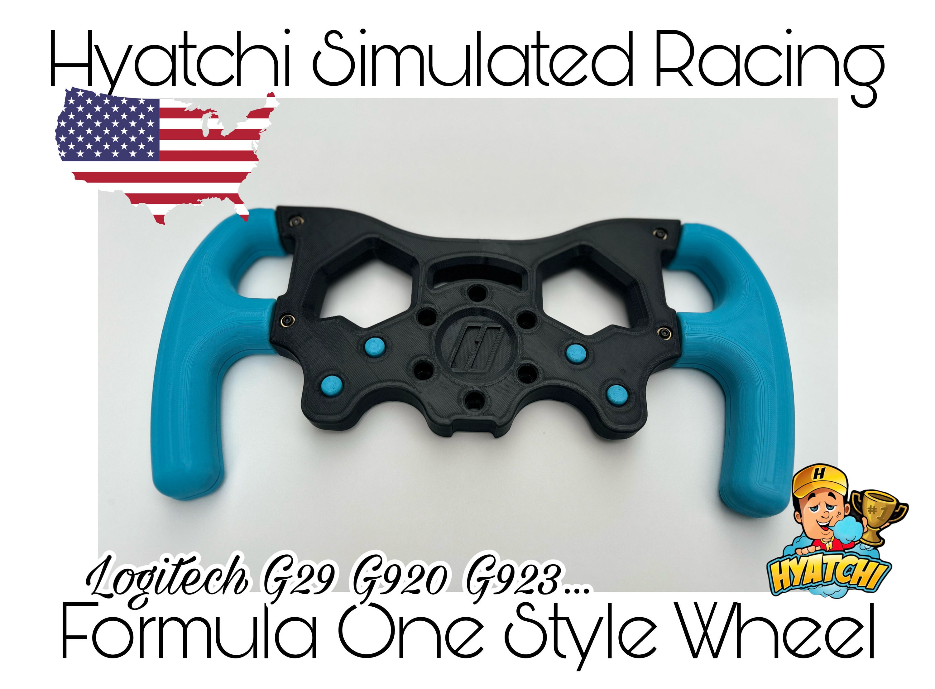 Logitech G27 / G29 / G920 / G923 Formula style steering wheel mod