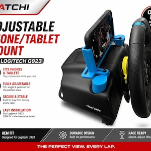 Soporte para teléfono o tableta para volante Logitech G923/G920/G29.