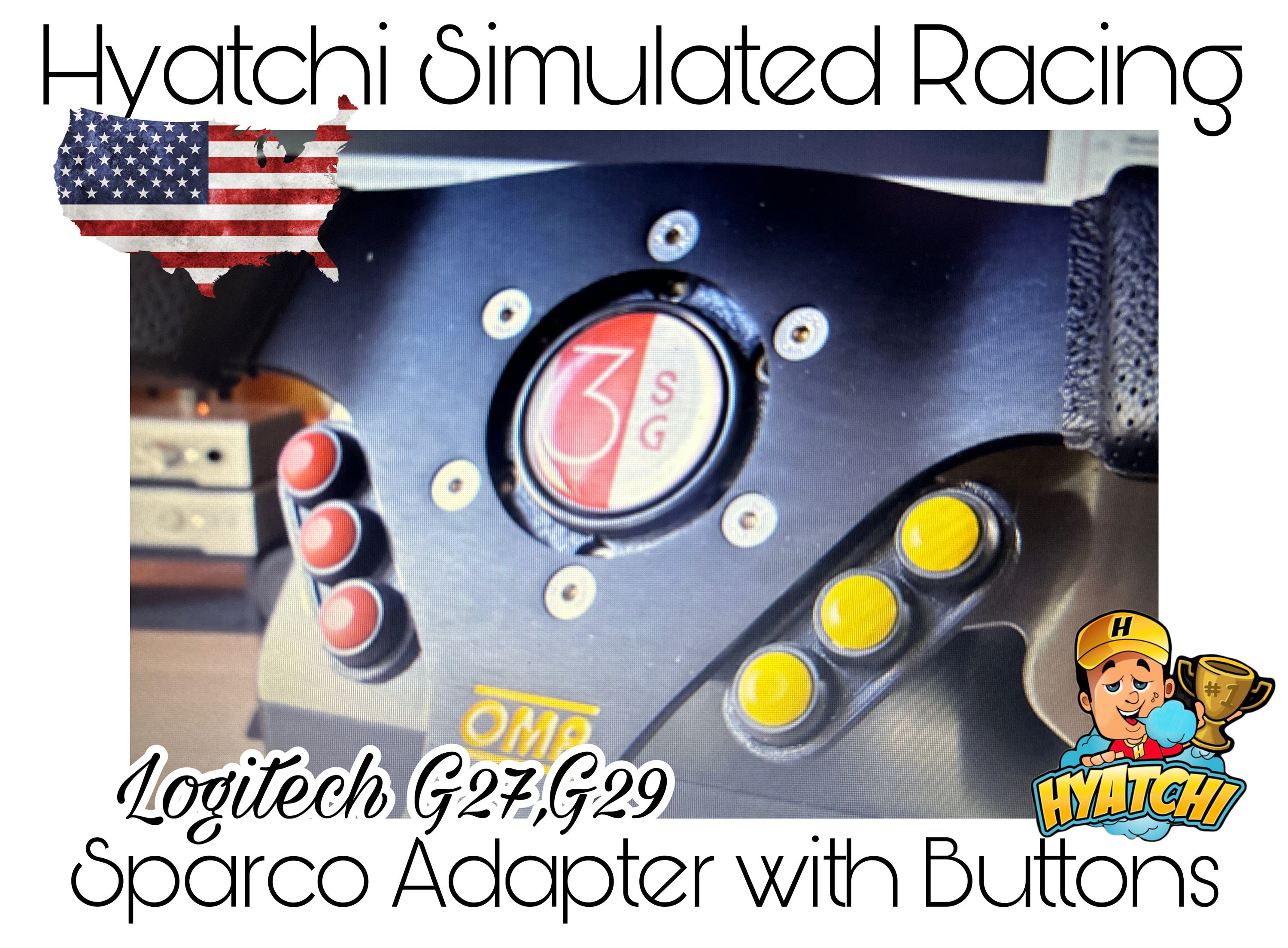 Adaptador para uso de volantes Logitech G25/G27/G29 em bases direct drive , vola