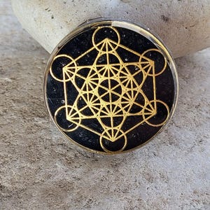 ENERGYDROP S- Power Pure Energy Pocket Orgonite with Metatron & Shungite Elite Protection Amulet Carry Harmony and Positive Vibrations