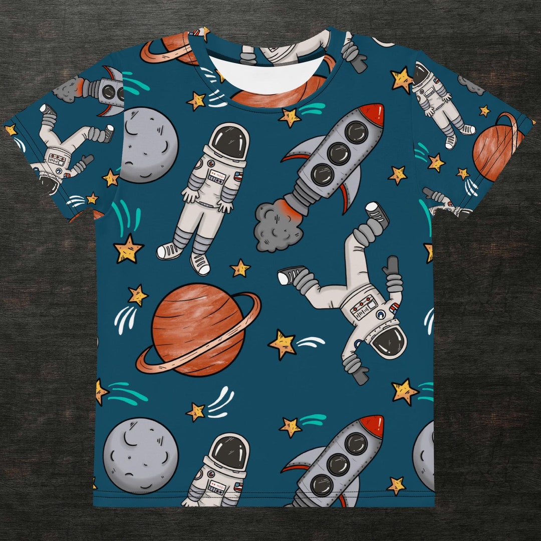 Space Shuttle Pixel Kids Long Sleeve T-Shirt, Sustainably Made & Ethically Produced
