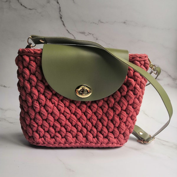 Sac à main bandoulière crochet