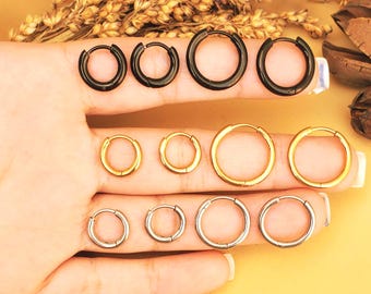 Sterling Silver Huggie Earrings - Small Hoop Earrings - Cartilage Earrings - 14K Gold Filled Tiny Hoop Earrings - Dainty Thin Hoop Earrings