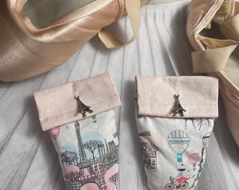 Pointe Shoe Dryer *Meadow scented.  Paris fabric and effile tower charms