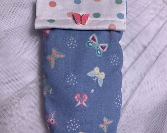 Pointe Shoe Dryer *meadow scented. Butterfly fabric with butterfly charms.