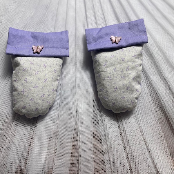 Pointe Shoe Dryer *Lavendar scented, lavendar butterfly charms lavendar fabric