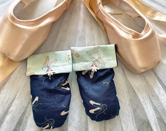 Pointe Shoe Dryer *Lavender scented- Navy and pink pointe shoes with pink ballet charms