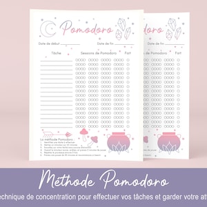 Printable Pomodoro Sheet A4 and A5 PDF Format, Tool for Concentration and Attention, Help ADHD, Focus Work or Study