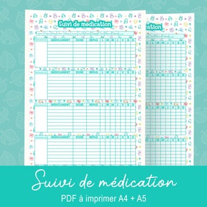 Peut inclure: Suivi de médication imprimable avec un thème animal mignon. Le suivi comprend des sections pour le nom du médicament, la dose, les heures des repas et les jours de la semaine. Il comprend un calendrier pour les mois de janvier à décembre.