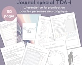 Grand Journal TDAH Complet – PDF Imprimable – Organisation, Finances & Objectifs pour Ados et Adultes – Outil pour Esprit Neuroatypique