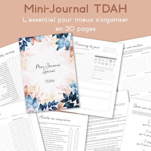 Mini ADHD Planner in francese, PDF stampabile A4 e A5, agenda, benessere, organizzazione per individui neurodiversi, ASD, 30 pagine