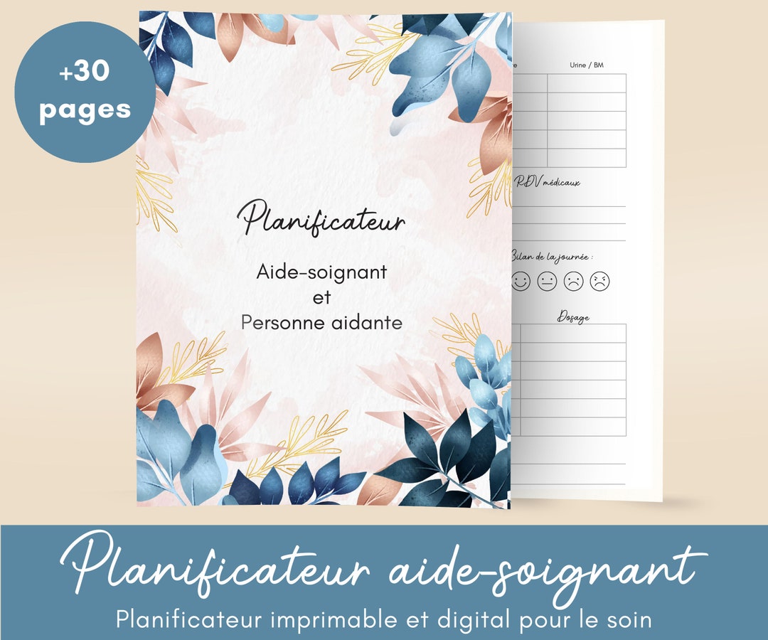 Planner for Caregiver, Helping Person, Housekeeper, Care Diary, Health