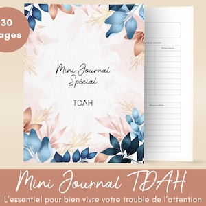 Mini ADHD Planner in French, A4 and A5 printable PDF, agenda, well-being, organization for neuroatypical person, ASD, 30 pages
