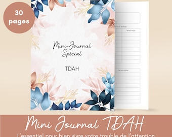 Mini Planificateur TDAH en français, PDF imprimable A4 et A5, agenda, bien-être, organisation pour personne neuroatypique, TSA, 30 pages