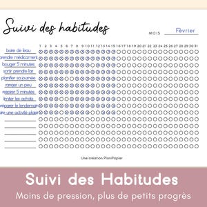 Monthly Habit Tracker Sheet, Habit Tracker, Mental Health, Goal Planner, Black & White Printable PDF File image 1