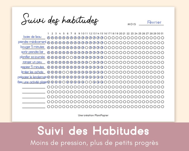 Monthly Habit Tracker Sheet, Habit Tracker, Mental Health, Goal Planner, Black & White Printable PDF File image 1