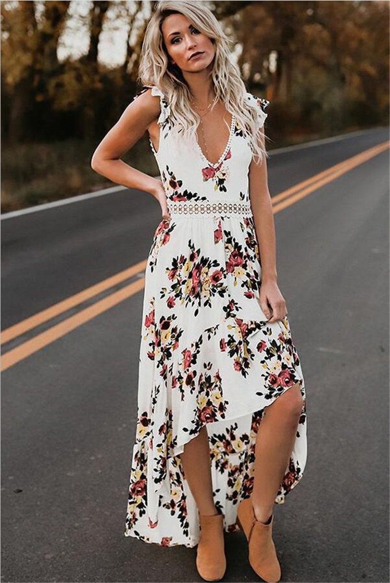 White floral dress - Etsy.de