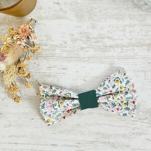 Two-tone white and green liberty bow tie image 6