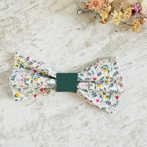 Two-tone white and green liberty bow tie image 2